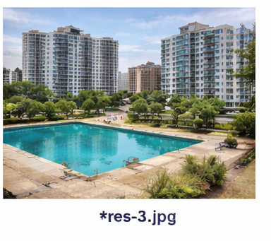 2/3 BHK apartment cluster — family-ready